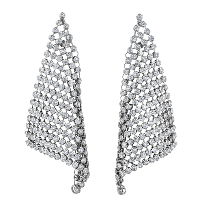 Diamond Cascade Earrings, 4.71 Carats