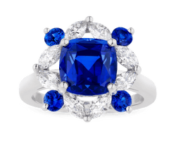 Oscar Heyman Ceylon Sapphire and Diamond Ring, 5.02 Carats