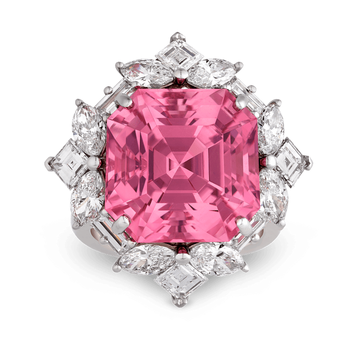 Oscar Heyman Pink Tourmaline Ring, 17.35 Carats