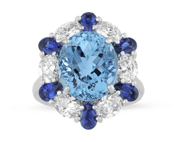 Oscar Heyman Aquamarine Ring, 6.39 Carats