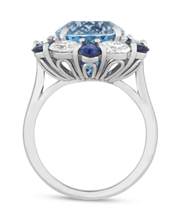 Oscar Heyman Aquamarine Ring, 6.39 Carats