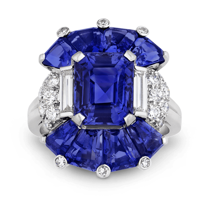 Oscar Heyman Color Change Sapphire Ring, 13.33 Carats