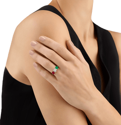 Ruby, Diamond and Emerald Ring