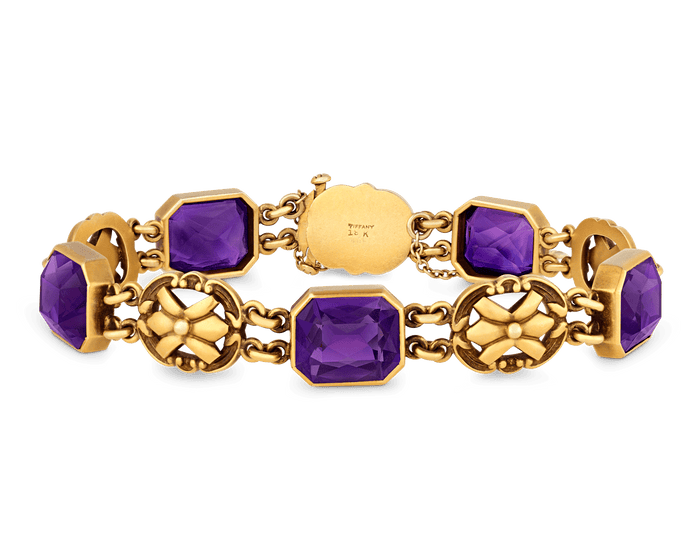 Louis Comfort Tiffany Amethyst Bracelet, 25.50 Carats