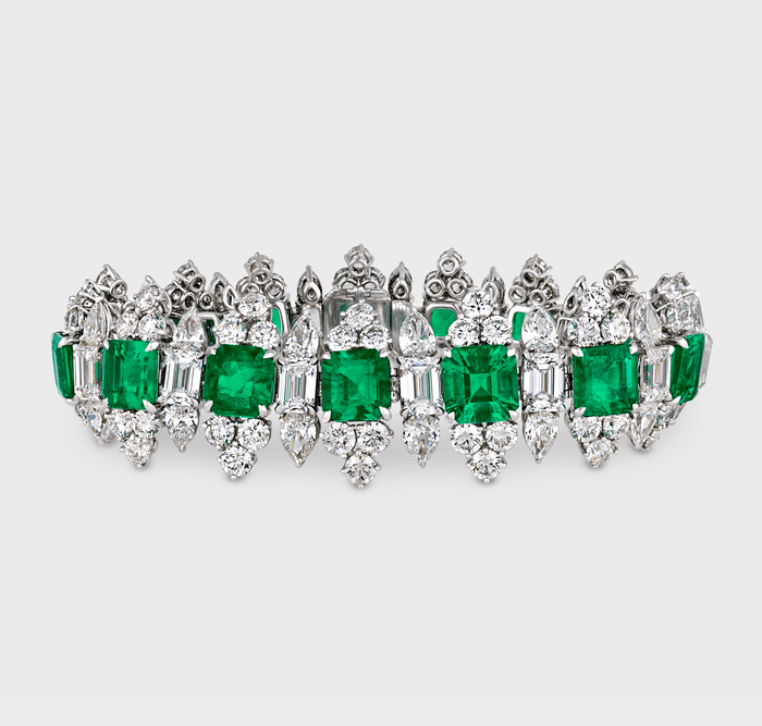 Colombian Emerald and Diamond Bracelet, 34.50 carats