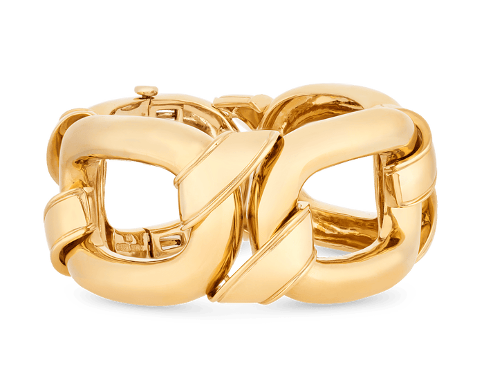 David Webb 18K Gold Link Bracelet