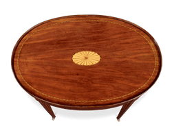 Victorian Mahogany and Satinwood Inlaid Table
