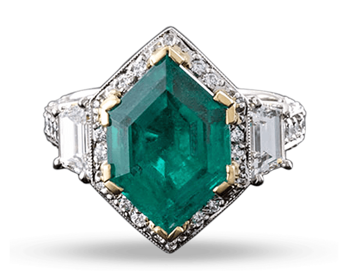 Beaudry Colombian Emerald and Diamond Ring, 4.72 Carats