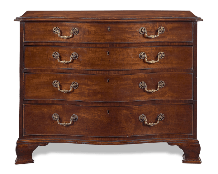 Thomas Chippendale Mahogany Serpentine Chest