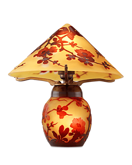 Émile Gallé Pointed Top Cameo Glass Lamp
