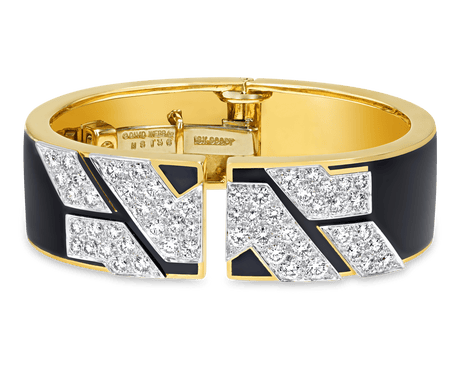 David Webb Enamel and Diamond Bracelet